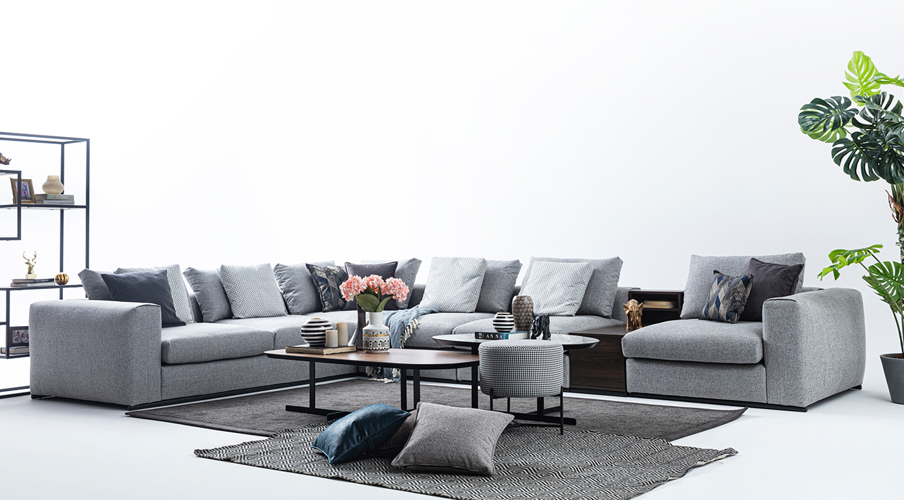 Master Gri Köşe Koltuk Takımı Köşe Koltuk