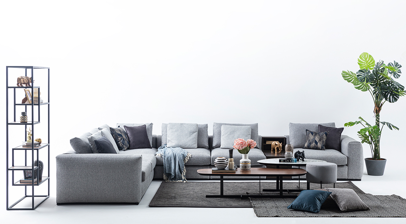 Master Gri Köşe Koltuk Takımı Köşe Koltuk