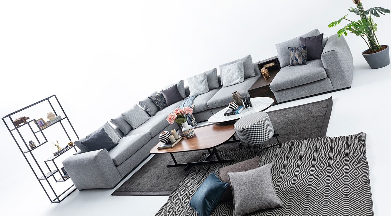 Master Gri Köşe Koltuk Takımı Köşe Koltuk