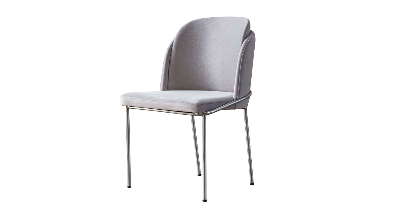 Biance Gümüş Metal Ayaklı Yemek Odası Takımı Yemek Odası