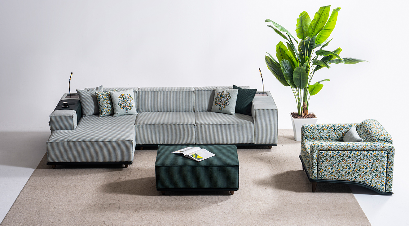 Puffy Relax Köşe Koltuk Takımı Köşe Koltuk