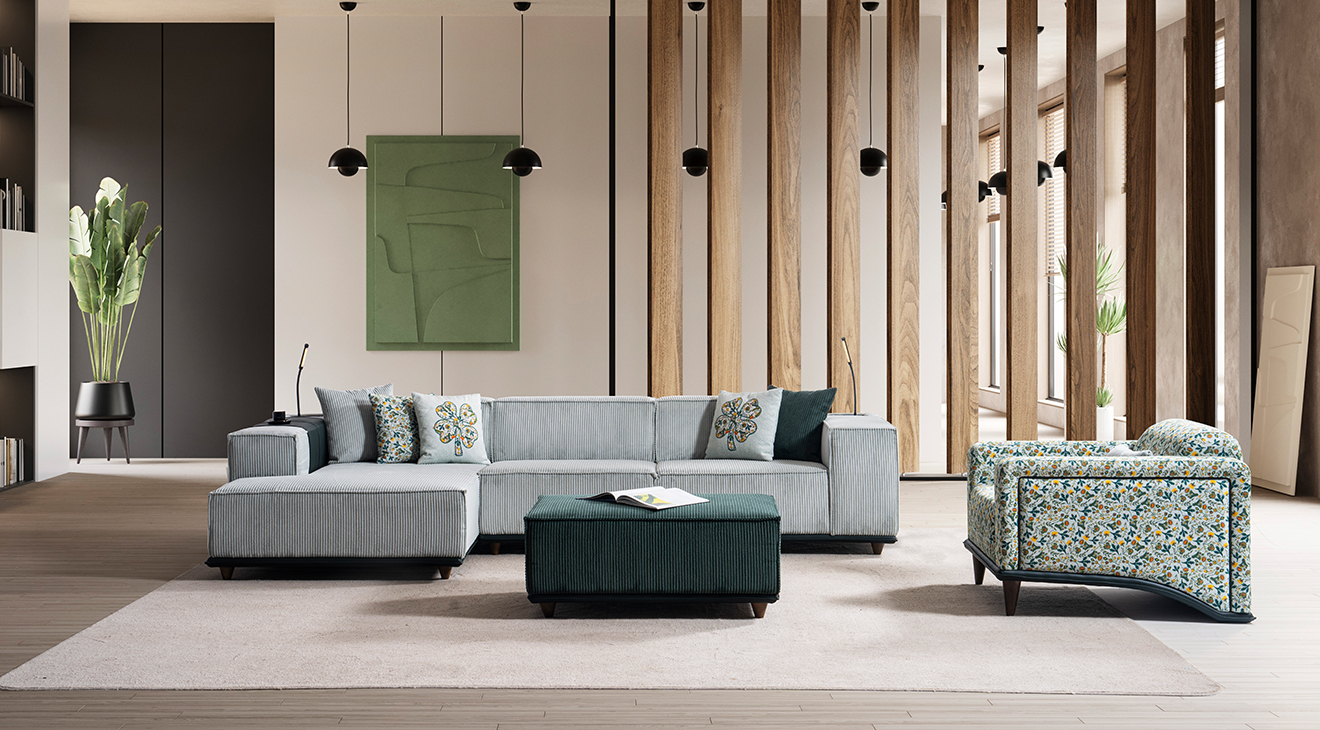 Puffy Relax Köşe Koltuk Takımı Köşe Koltuk