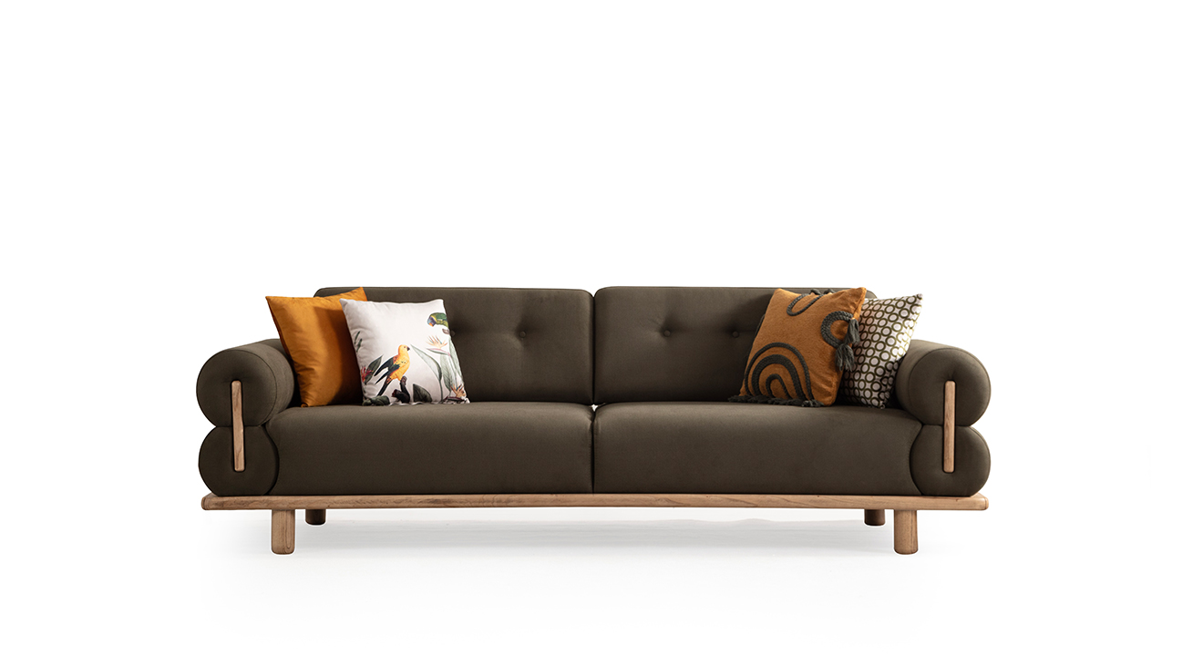 Bohem Yataklı Ahşap Ayaklı Koltuk Takımı Yataklı Koltuk Takımları