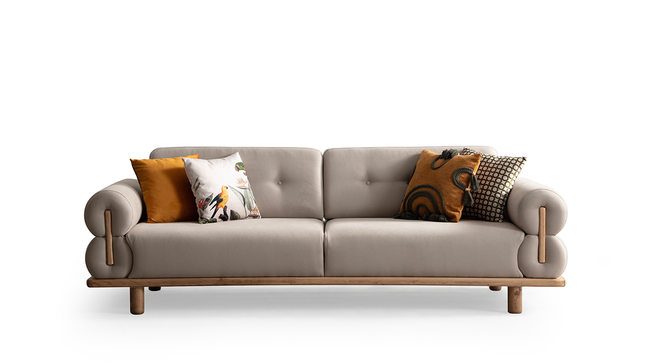 Bohem Yataklı Ahşap Ayaklı Koltuk Takımı Yataklı Koltuk Takımları