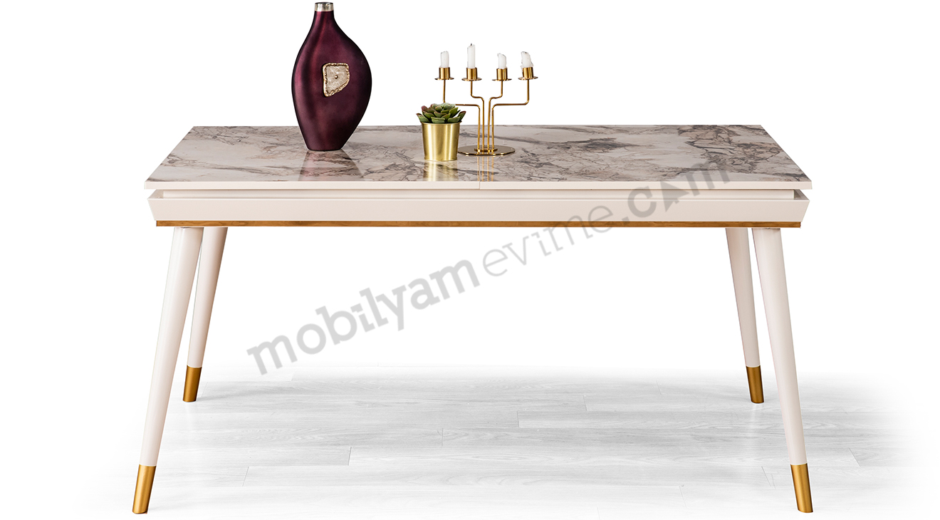 Sahra Aytaşı Yemek Odası Takımı (Mermer Desen) Yemek Odası