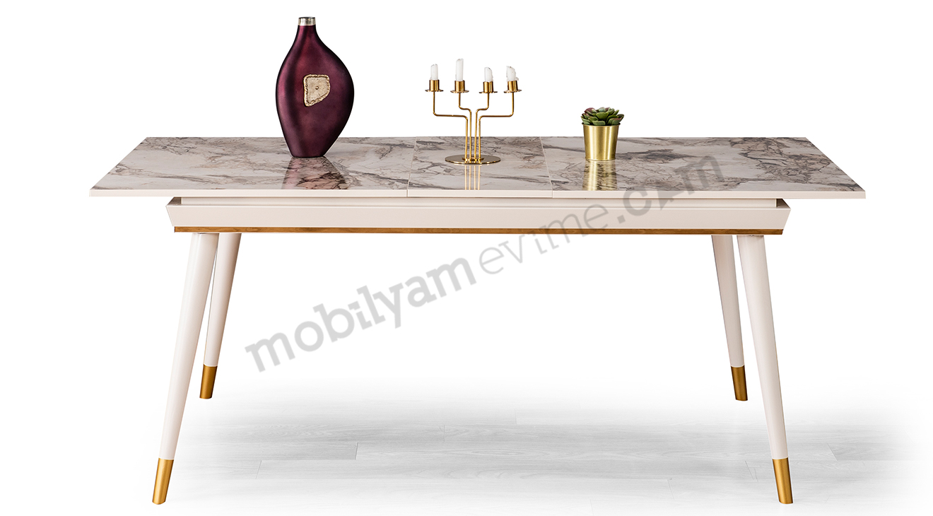 Sahra Aytaşı Yemek Odası Takımı (Mermer Desen) Yemek Odası