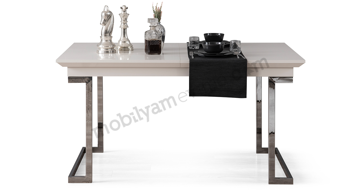 Berrak Metal Ayaklı Yemek Odası (Gümüş) Yemek Odası