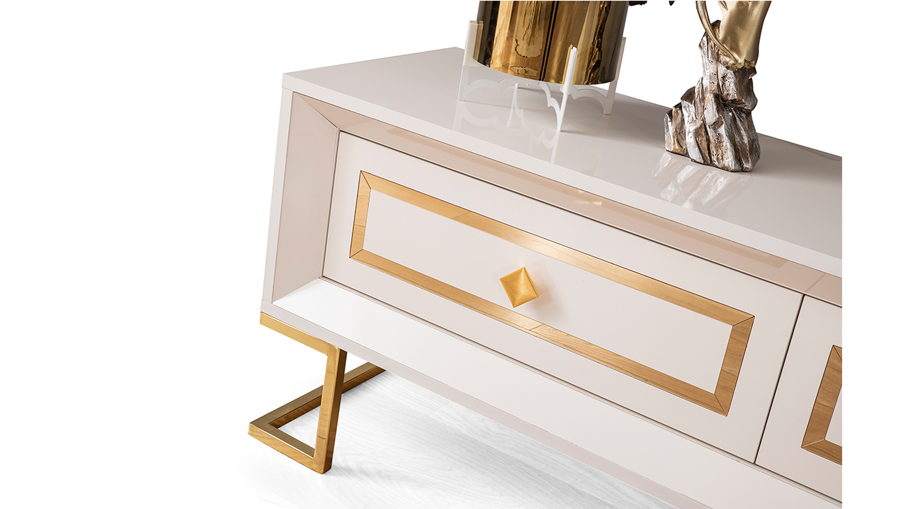 Berrak Metal Ayaklı Tv Ünitesi (Gold) TV Ünitesi