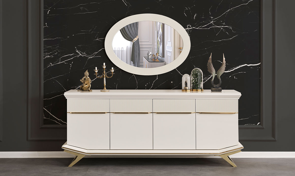 Angel Gold Metal Ayaklı Yemek Odası Takımı Yemek Odası