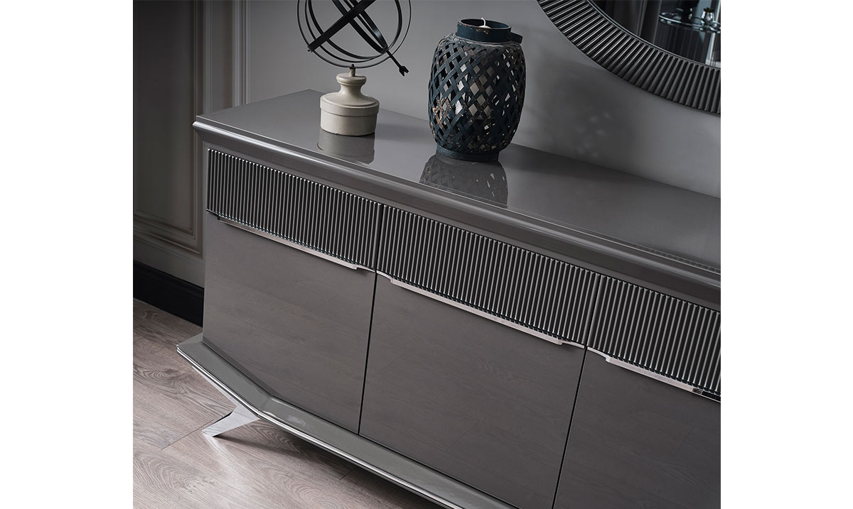 Asya Gümüş Metal Ayaklı Yemek Odası Takımı Yemek Odası