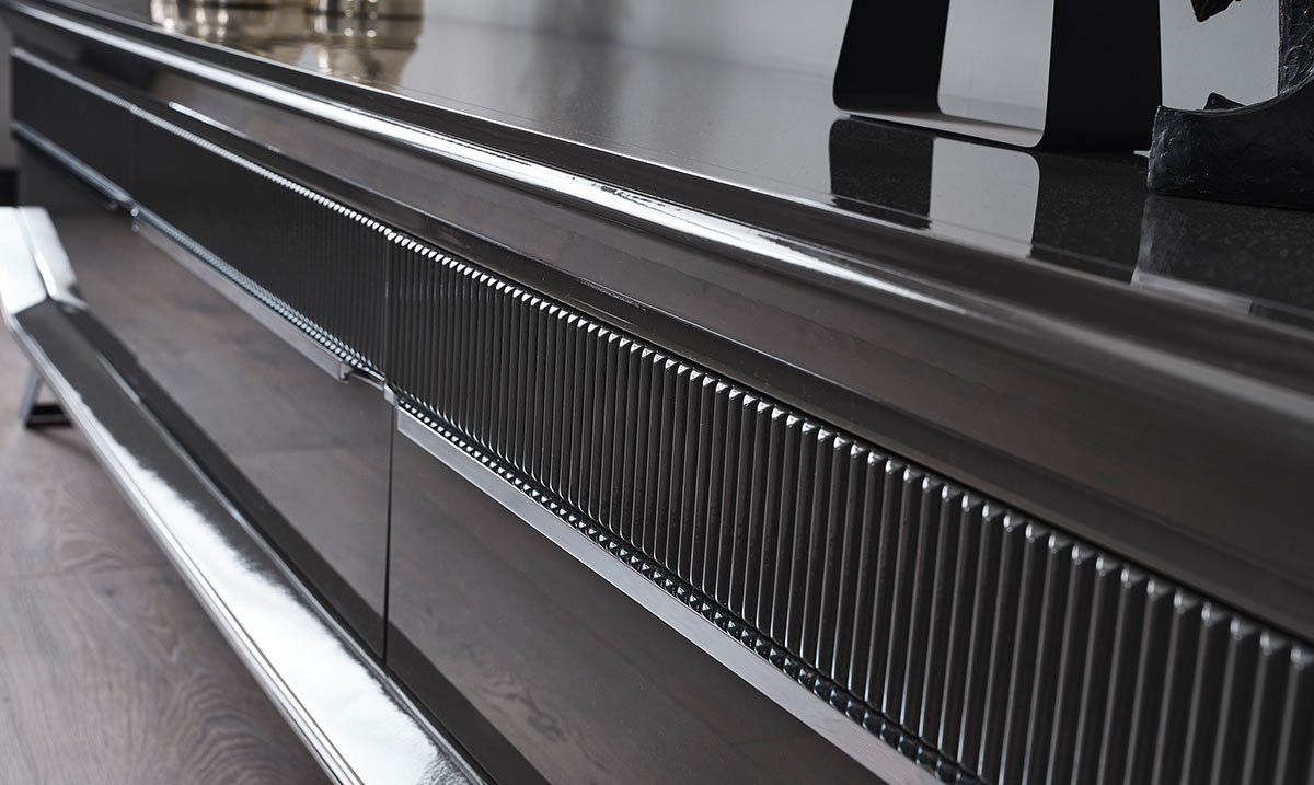 Asya Gümüş Metal Ayaklı TV Ünitesi TV Ünitesi