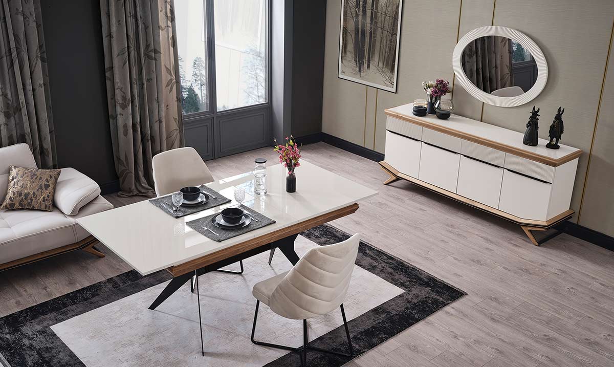 Elize Metal Ayaklı Yemek Odası Takımı Yemek Odası