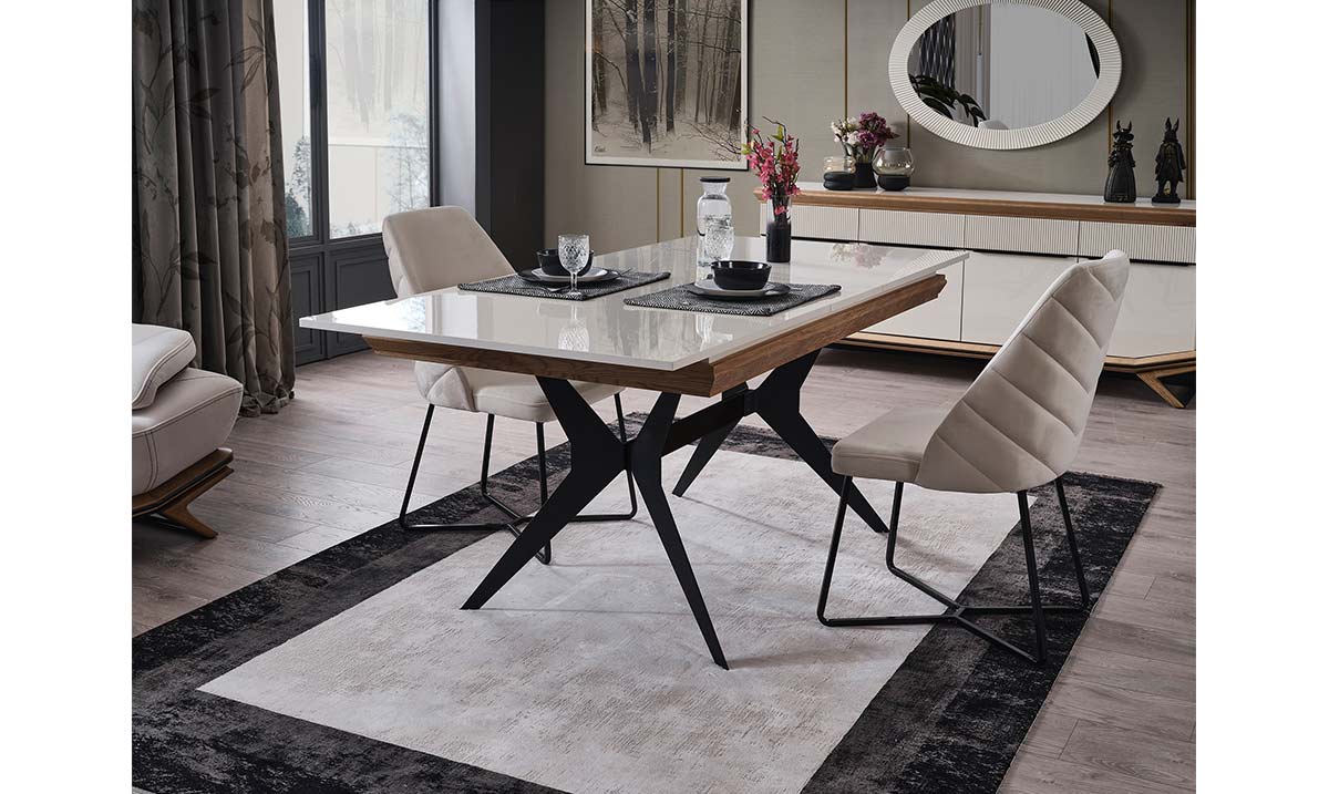 Elize Metal Ayaklı Yemek Odası Takımı Yemek Odası