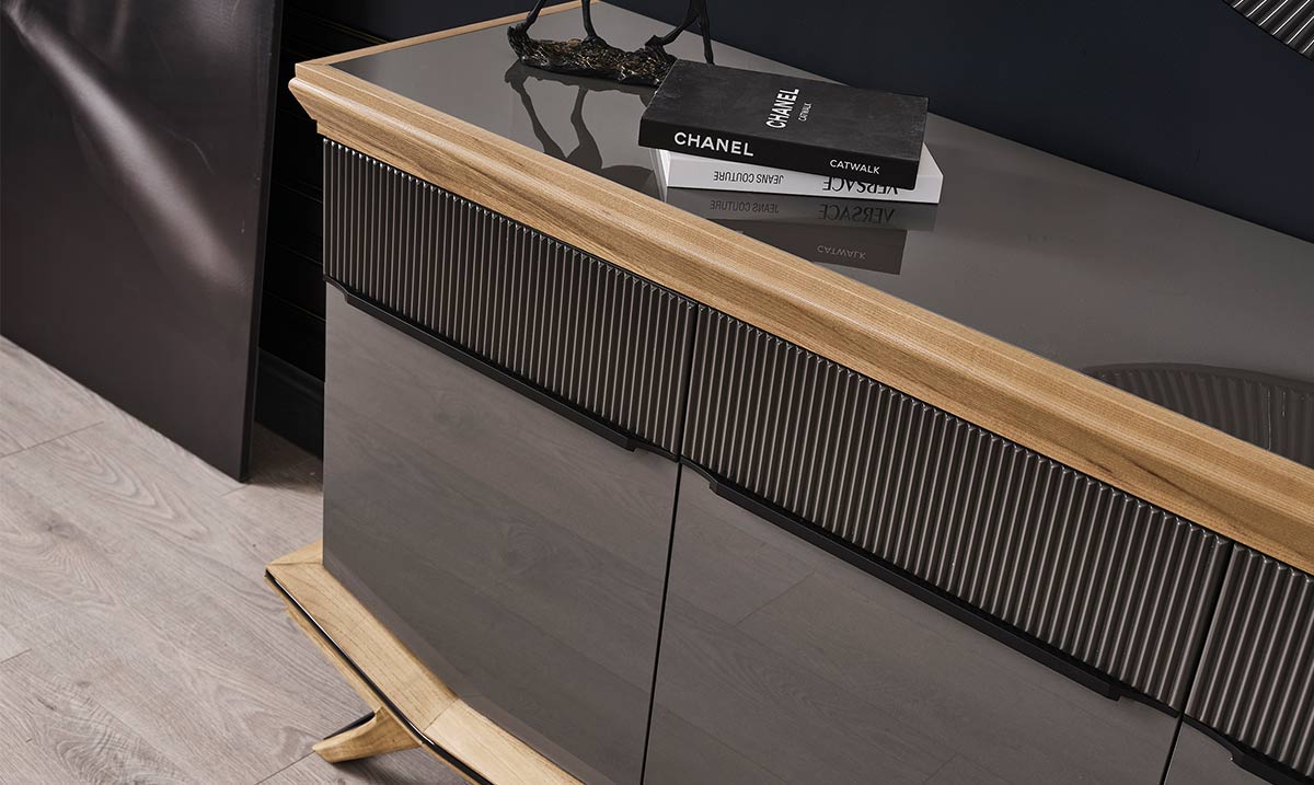 Grand Ahşap Metal Ayaklı Yemek Odası Takımı Yemek Odası