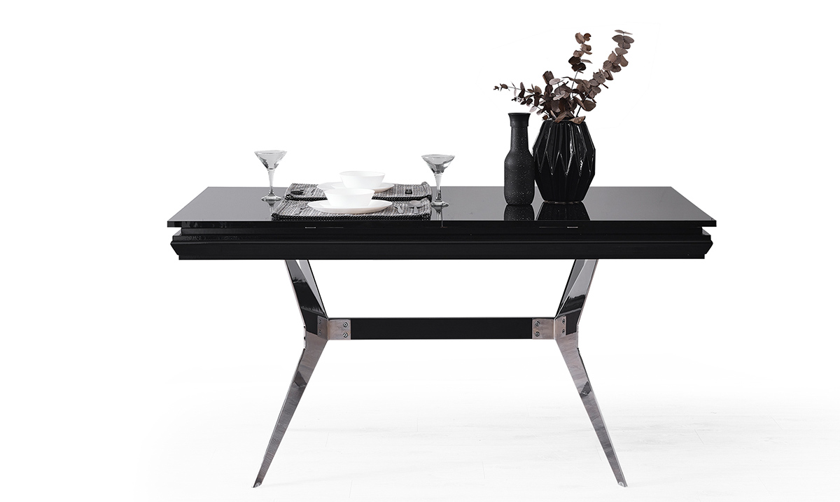 Masarati Gümüş Metal Ayaklı Yemek Masası Masalar