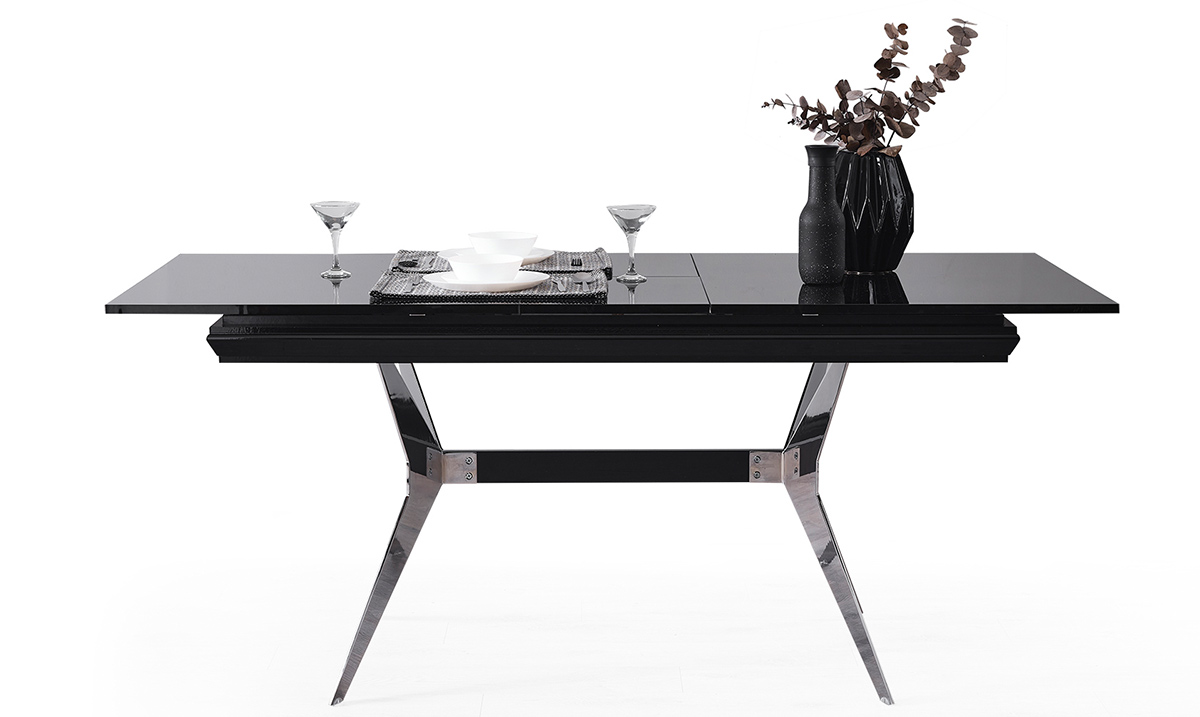 Masarati Gümüş Metal Ayaklı Yemek Masası Masalar