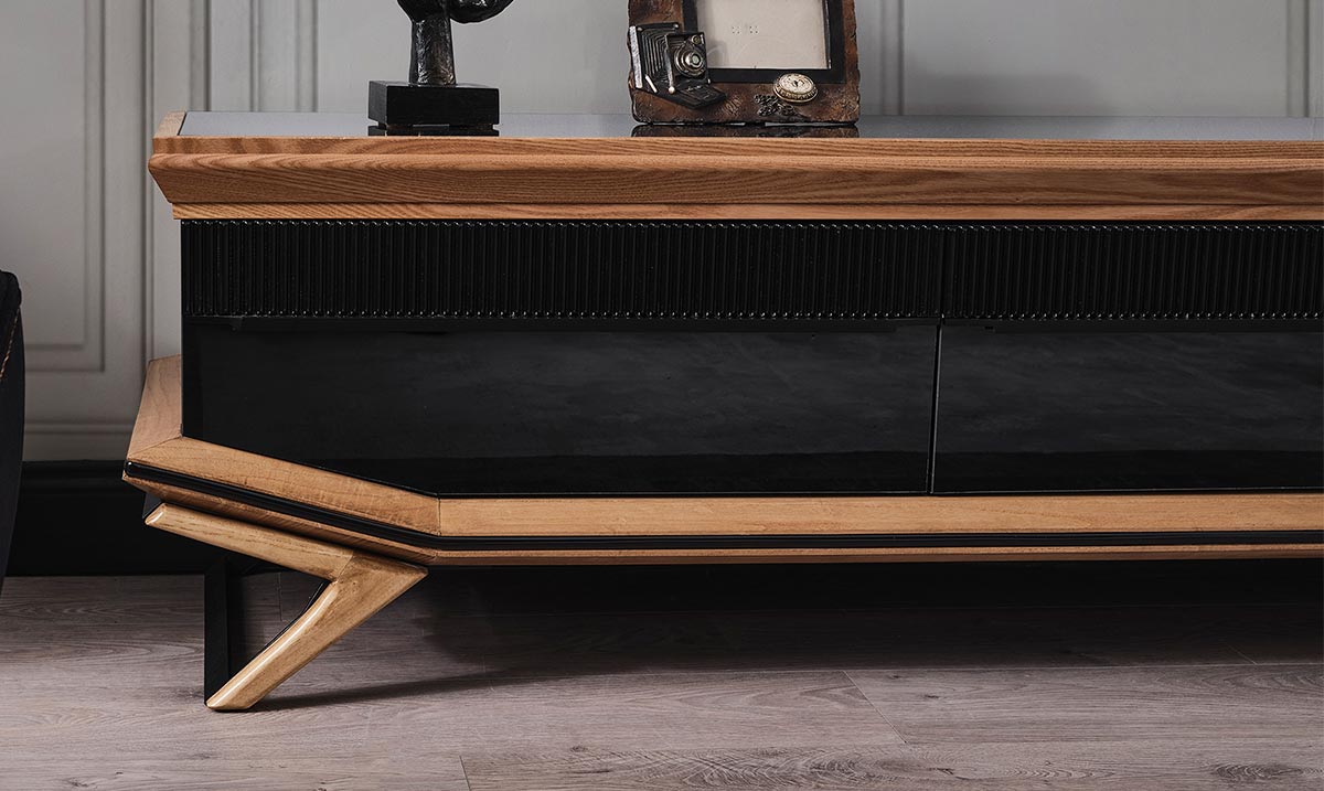 Okyanus Ahşap Ayaklı TV Ünitesi TV Ünitesi