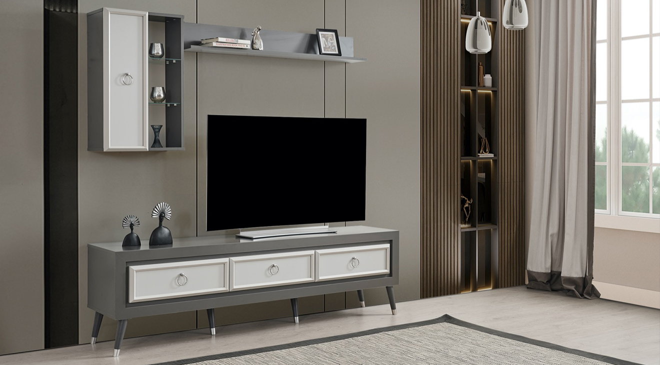 Marian Ahşap Ayaklı Tv Ünitesi TV Ünitesi