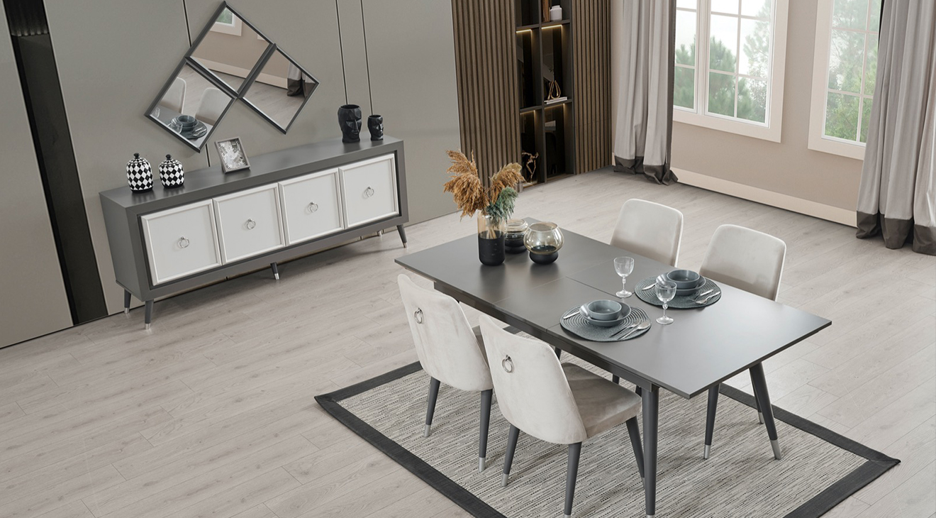 Marian Ahşap Ayaklı Yemek Odası Takımı Yemek Odası