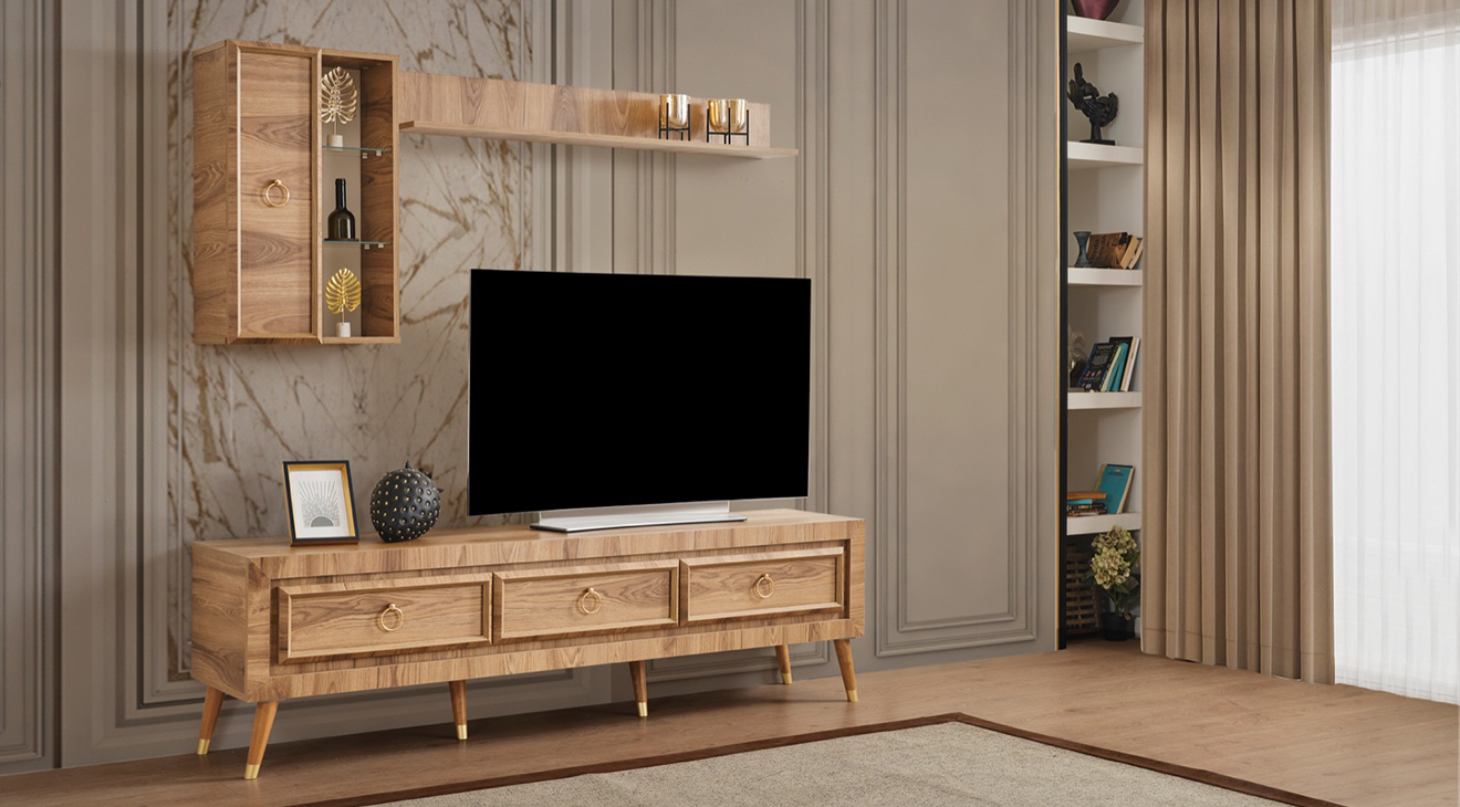 Pablo Ahşap Ayaklı Tv Ünitesi TV Ünitesi