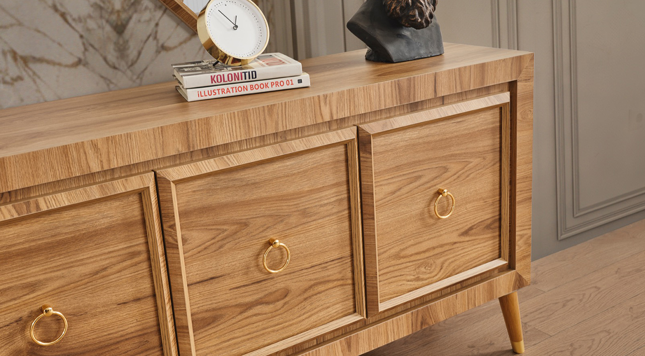 Pablo Ceviz Ahşap Ayaklı Yemek Odası Takımı Yemek Odası