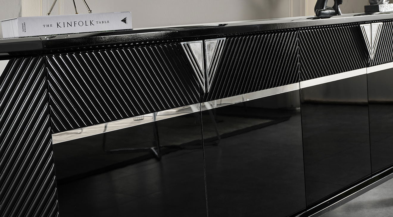 Berlin Siyah Yemek Odası Takımı Yemek Odası