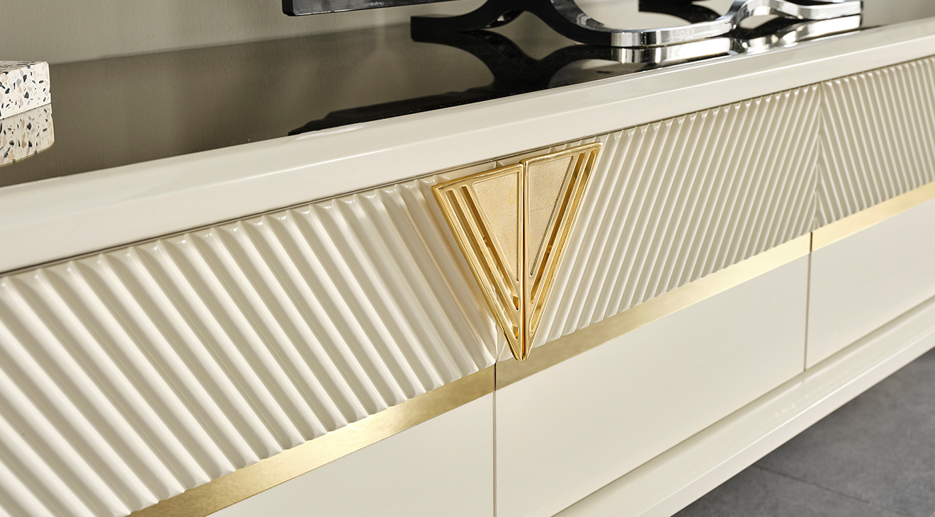 City Gold Metal Ayaklı Tv Ünitesi TV Ünitesi