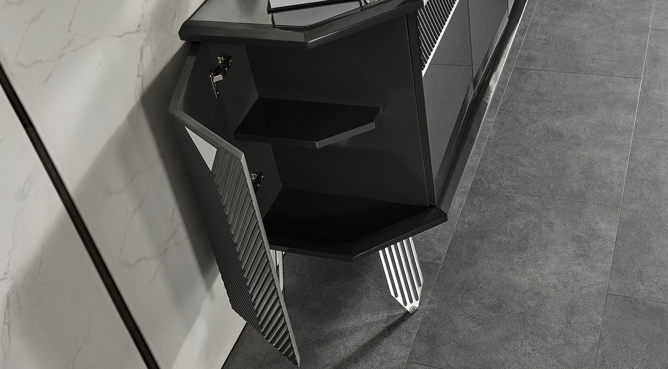 Madrid Gümüş Metal Ayaklı Yemek Odası Takımı Yemek Odası