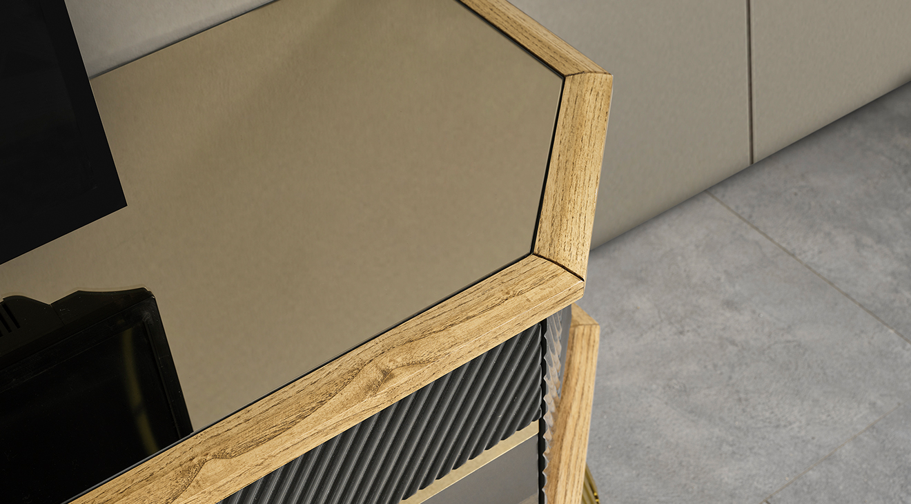 Marsilya Gold Metal Ayaklı Tv Ünitesi TV Ünitesi