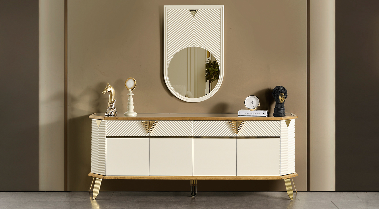 Milano Gold Metal Ayaklı Yemek Odası Takımı Yemek Odası