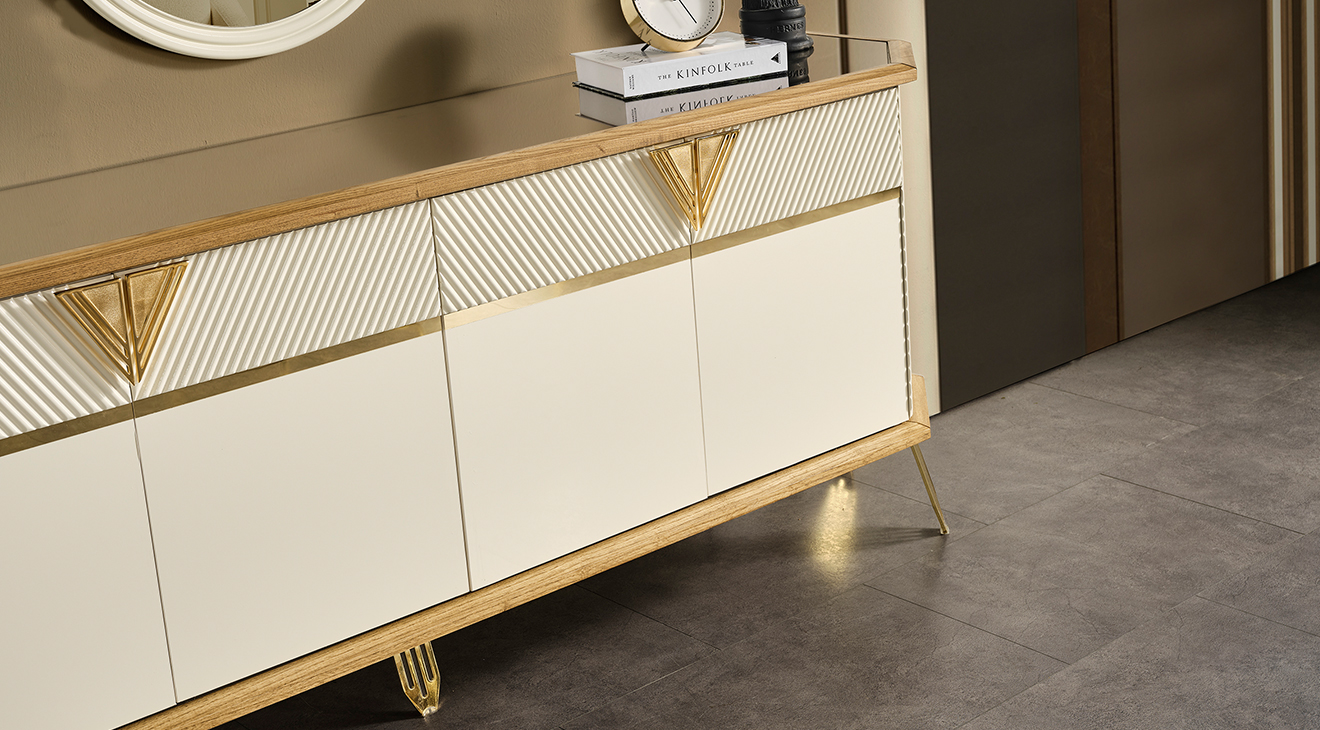 Milano Gold Metal Ayaklı Yemek Odası Takımı Yemek Odası