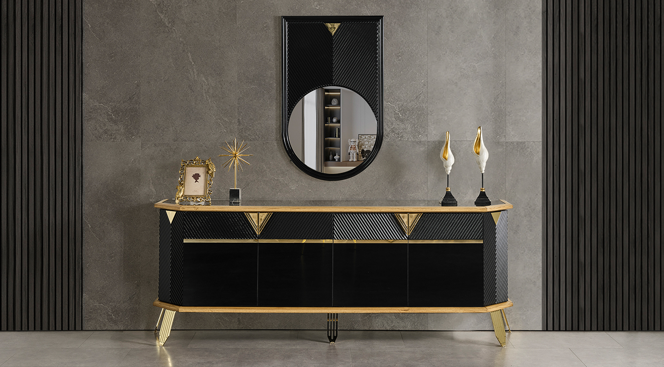 Porto Gold Metal Ayaklı Yemek Odası Takımı Yemek Odası