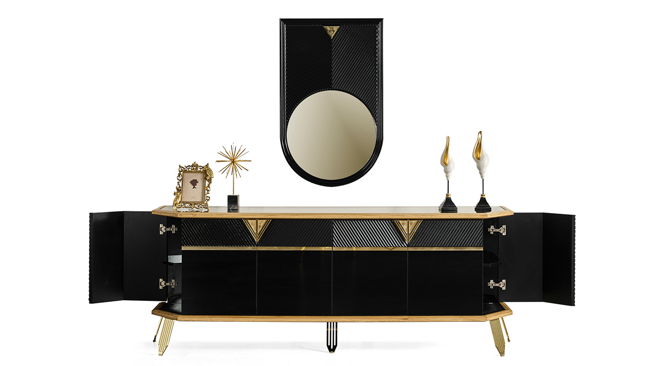 Porto Gold Metal Ayaklı Yemek Odası Takımı Yemek Odası