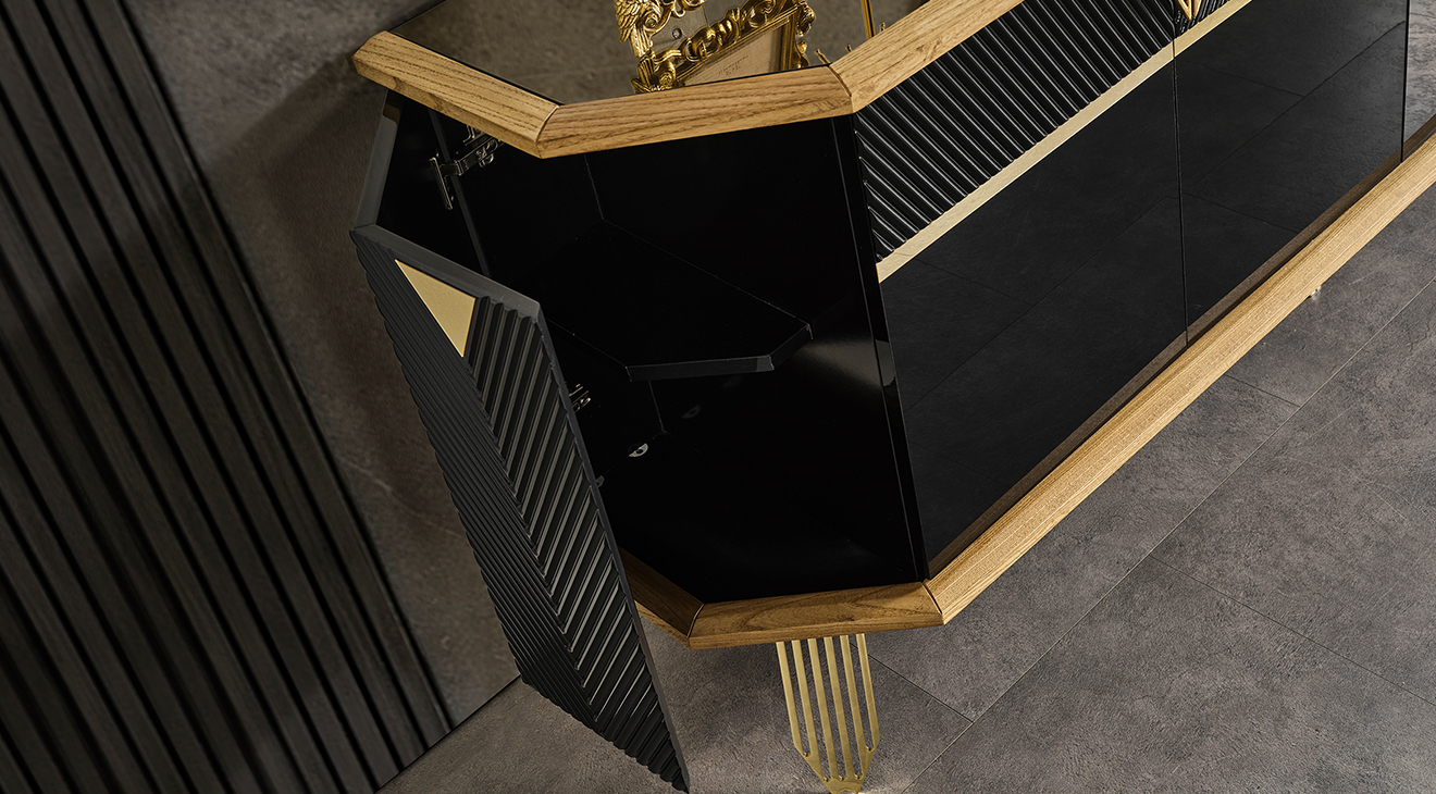 Porto Gold Metal Ayaklı Yemek Odası Takımı Yemek Odası