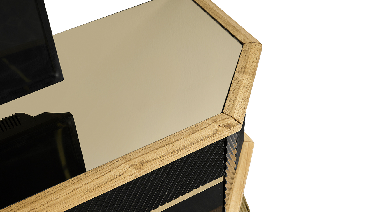 Porto Gold Metal Ayaklı Tv Ünitesi TV Ünitesi