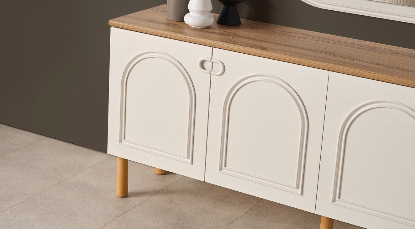 Derin Ahşap Ayaklı Bohem Yemek Odası Takımı Yemek Odası