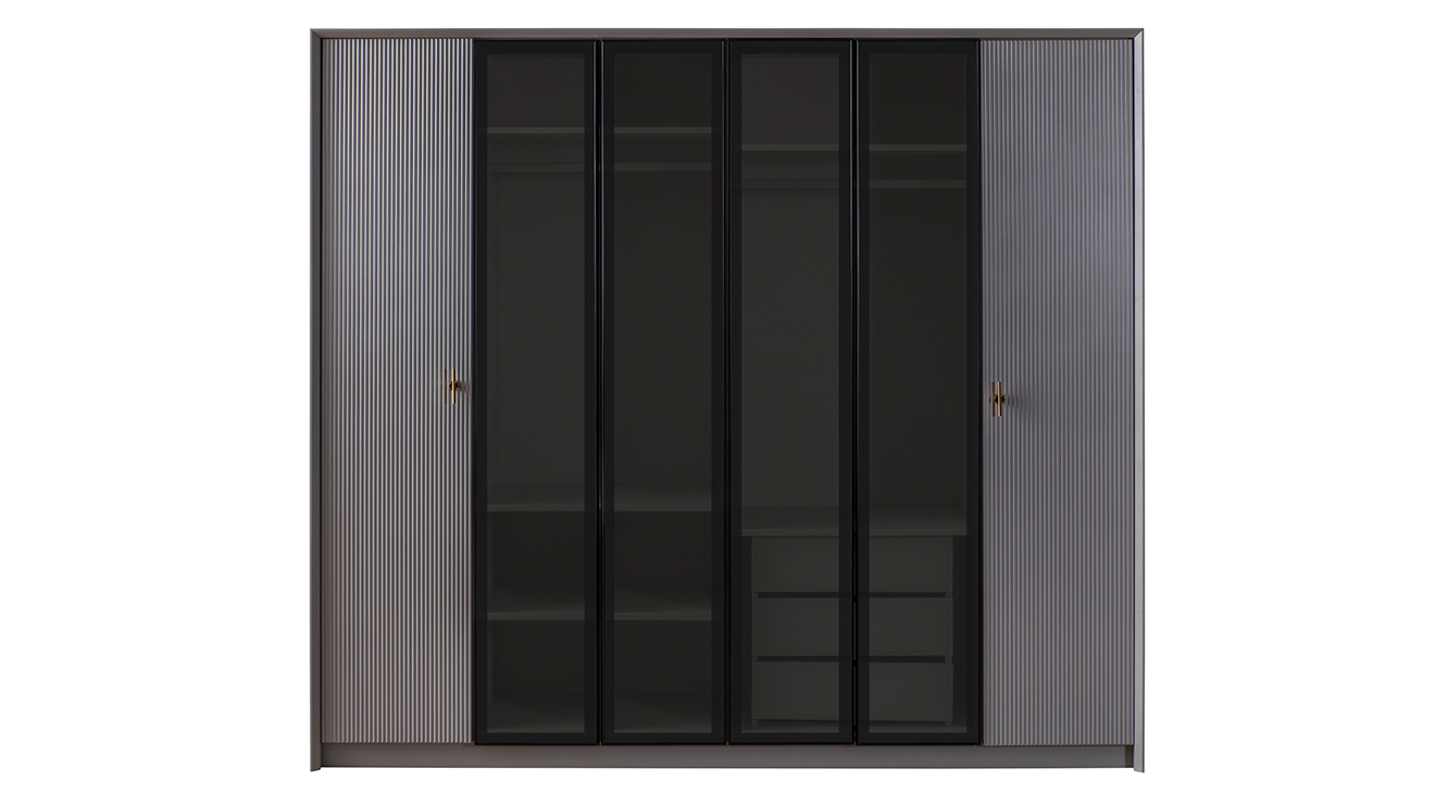 Golf Gri 6 Kapaklı Yatak Odası Takımı Yatak Odası