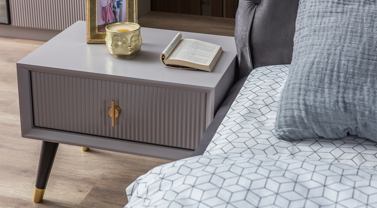 Golf Gri 6 Kapaklı Yatak Odası Takımı Yatak Odası