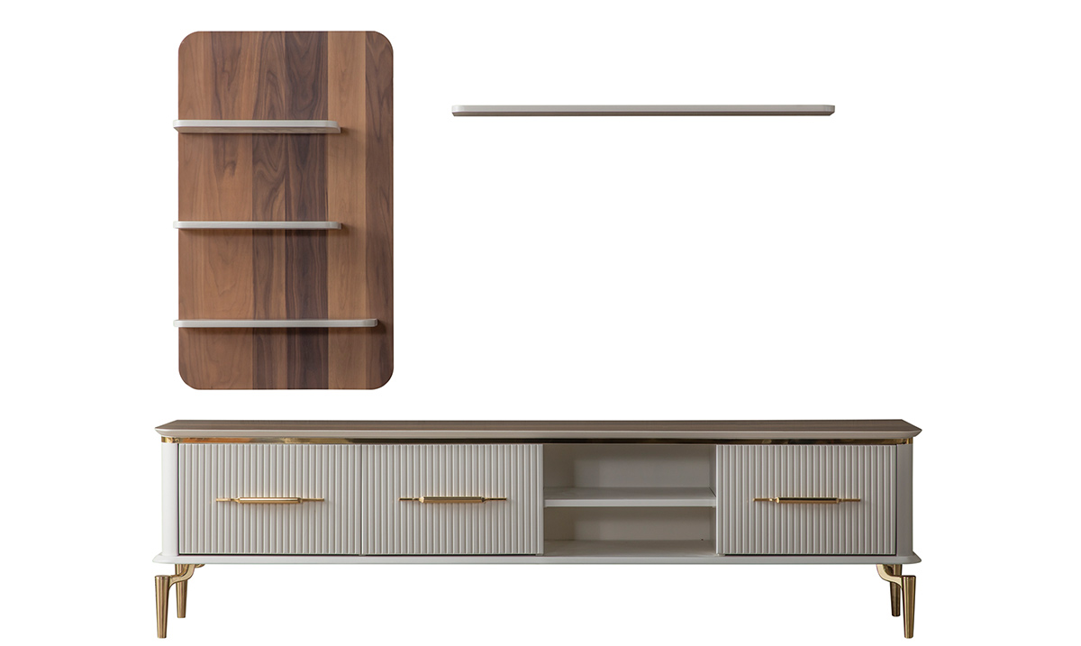 Royal Gold Metal Ayaklı TV Ünitesi TV Ünitesi