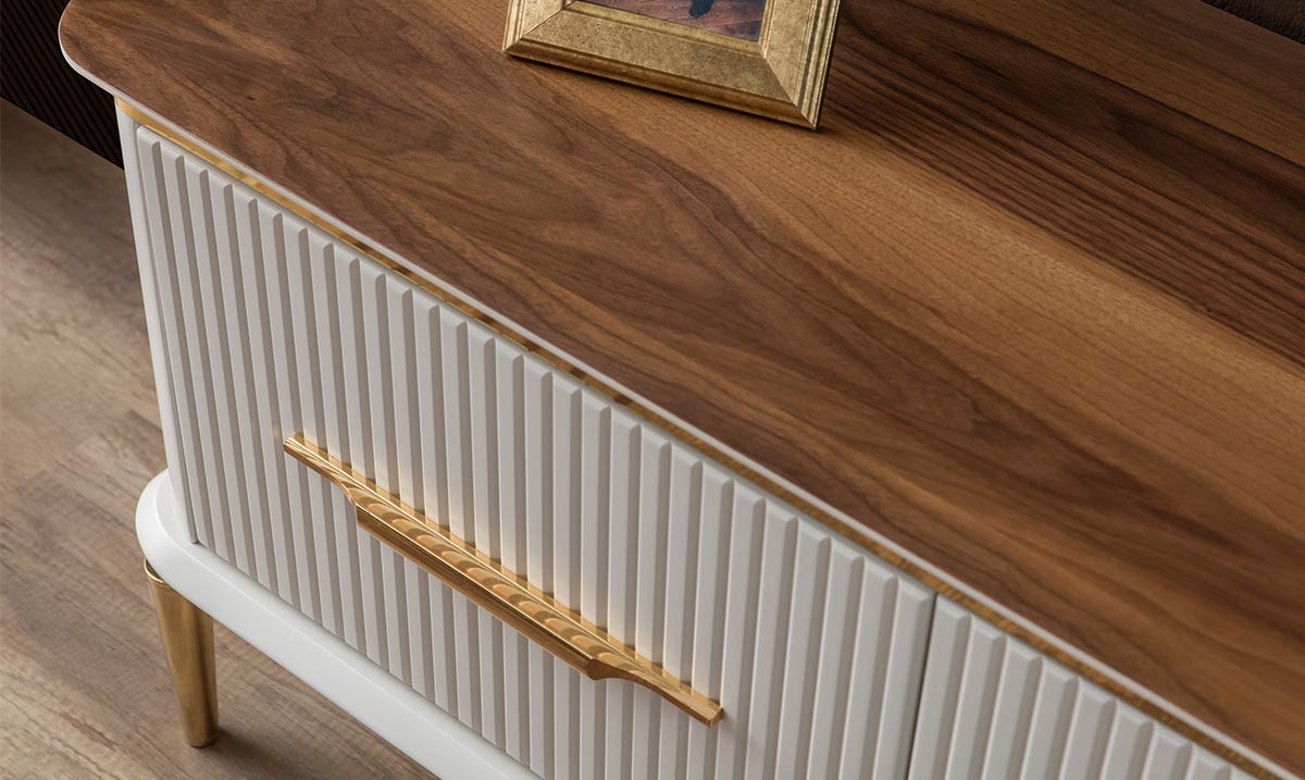 Royal Gold Metal Ayaklı TV Ünitesi TV Ünitesi