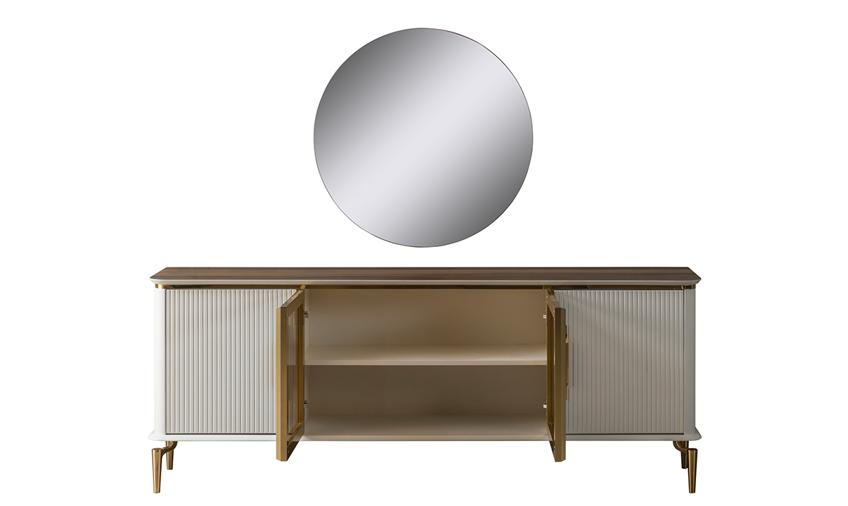 Royal Gold Metal Ayaklı Yemek Odası Takımı Yemek Odası