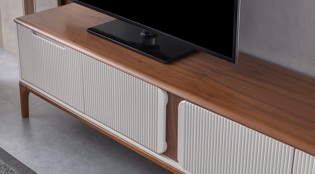 İnci Ahşap Ayaklı Modern Tv Ünitesi TV Ünitesi