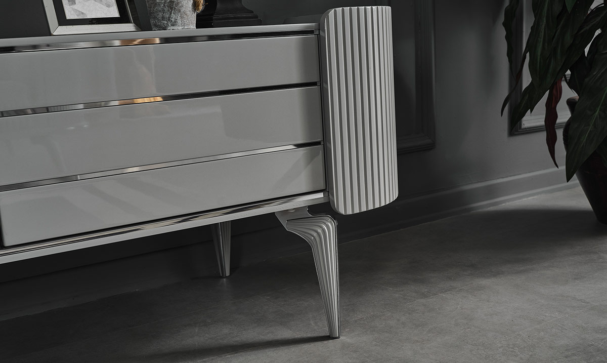 Karya Sis Grisi Şömineli TV Ünitesi TV Ünitesi