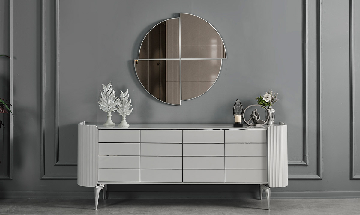 Karya Sis Grisi Yemek Odası Takımı Yemek Odası