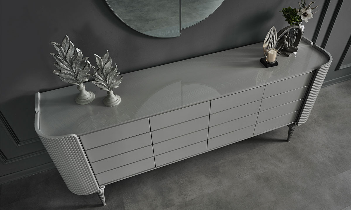 Karya Sis Grisi Yemek Odası Takımı Yemek Odası