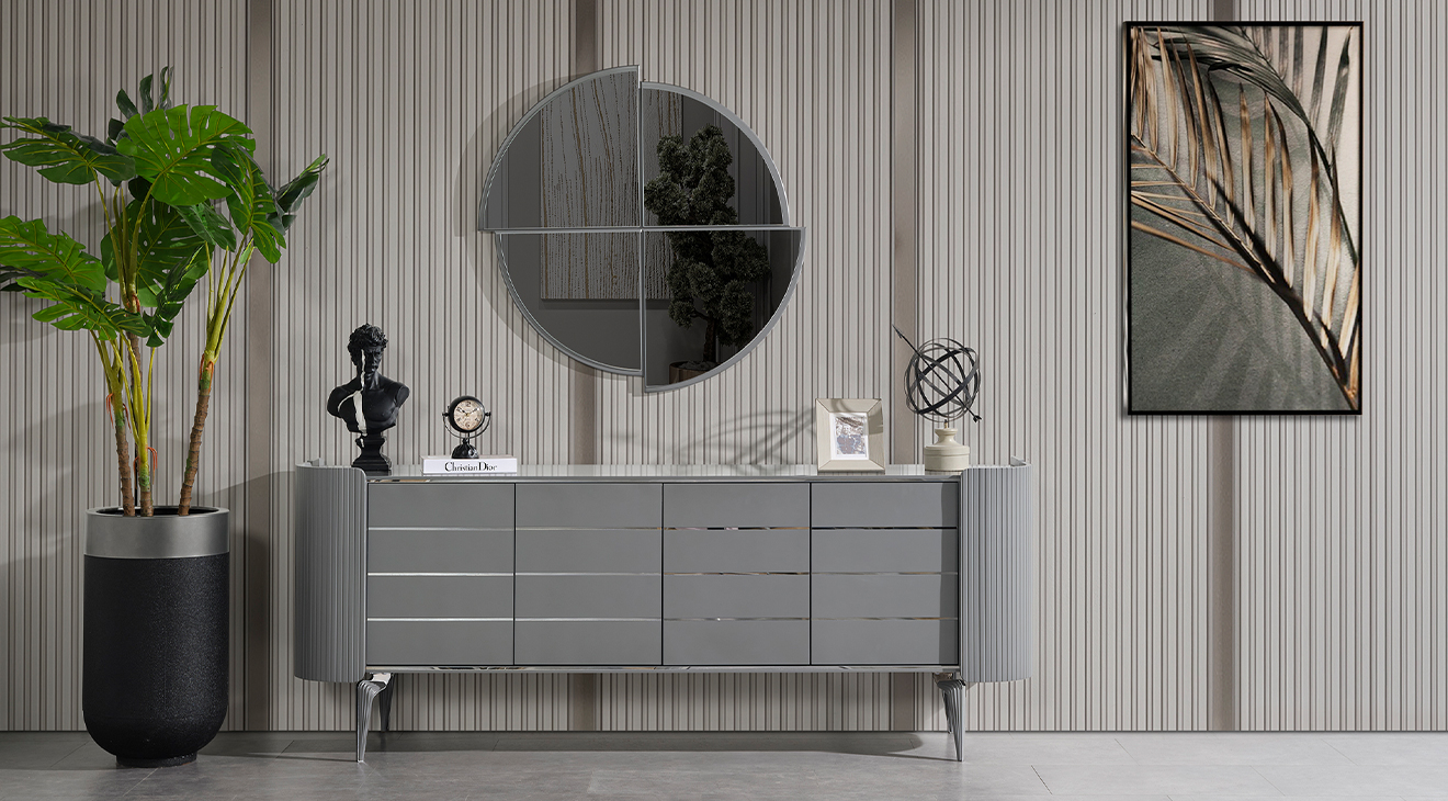 Karya Gri Yemek Odası Takımı Yemek Odası