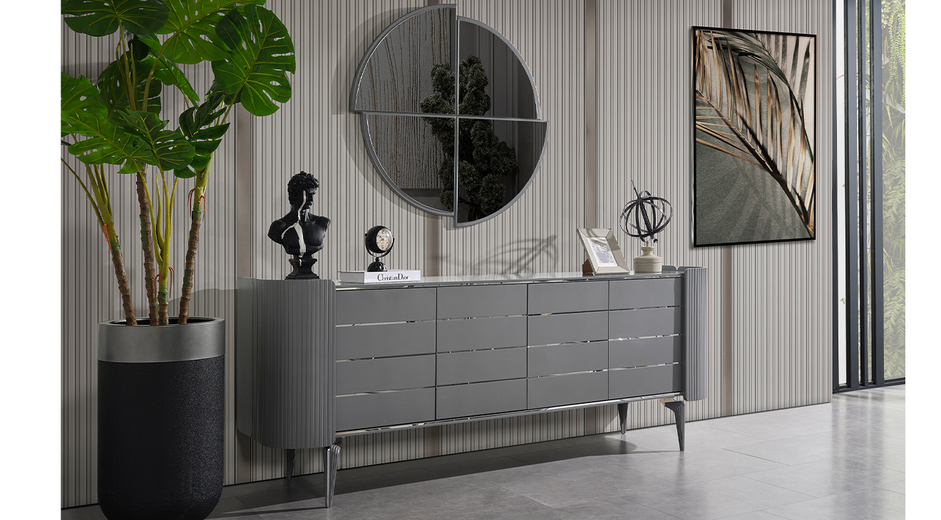 Karya Gri Yemek Odası Takımı Yemek Odası