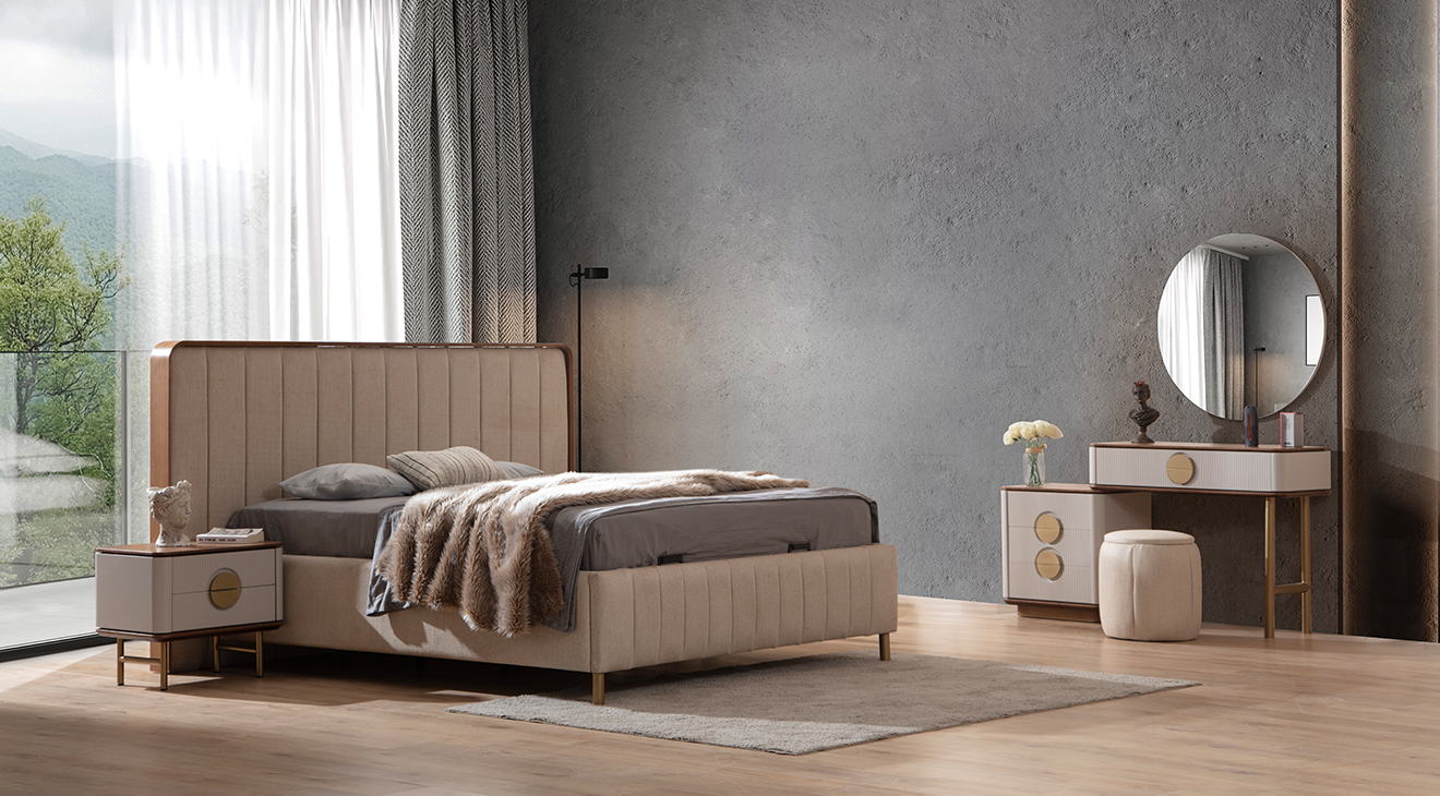 Viola Köşe Dolaplı Yatak Odası Takımı Köşe Dolap