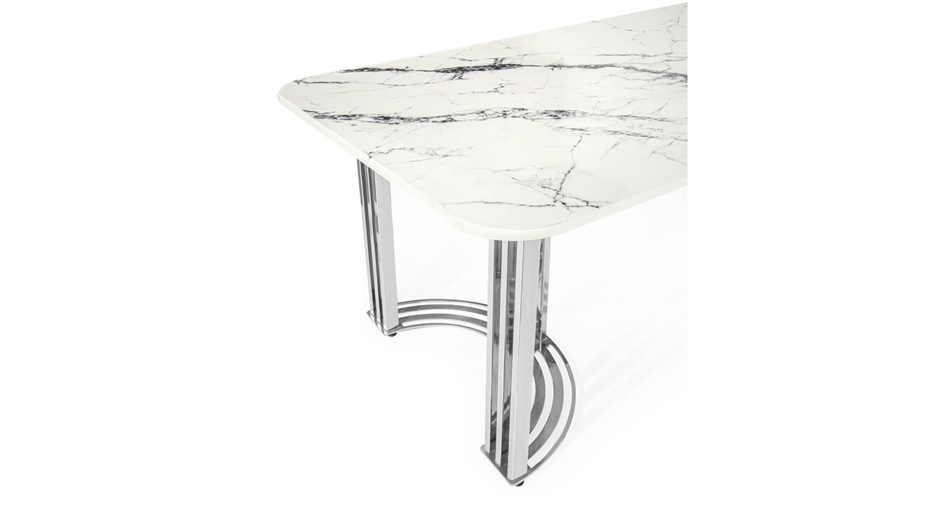 Olivia Gümüş Metal Ayaklı Masa Masa Sandalye