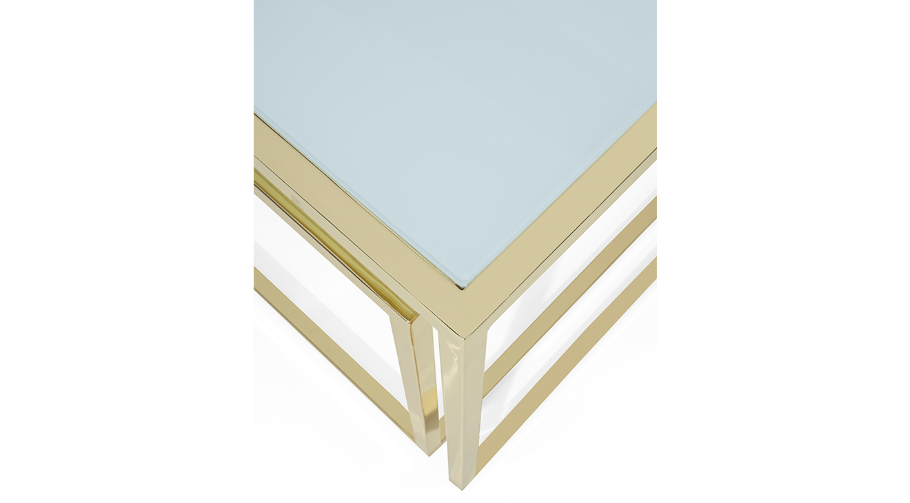 Prada Gold Metal Ayaklı Orta Sehpa Orta Sehpa